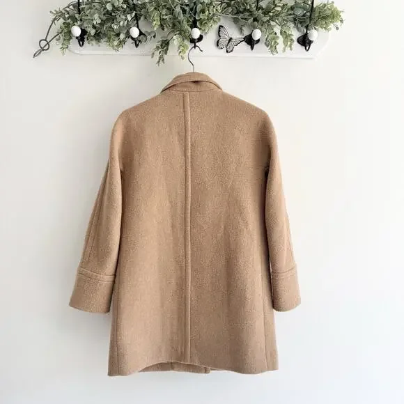 J. Crew Brown City Coat Asymmetrical Zip 4P - Picture 4 of 5